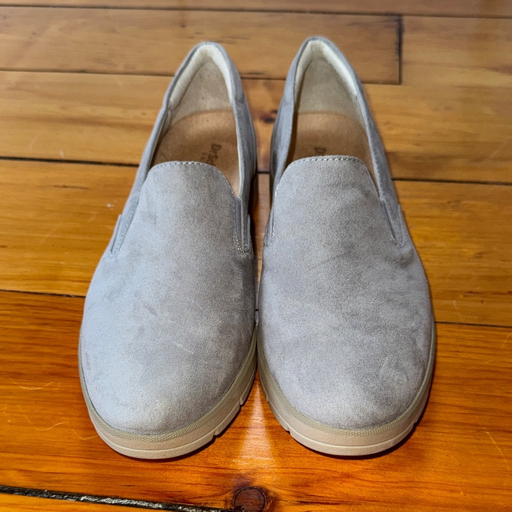 Dr. Scholl's Light Gray Suede Loafers